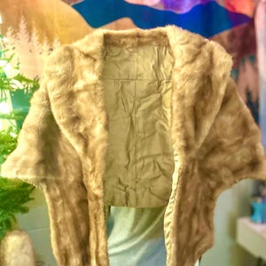 Mink Stole, Mink Fur Wrap, Stole, Vintage Genuine Mink Fur Stole