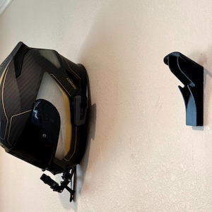 Wall Mount- Motorcycle Helmet – Slim Sleek Storage Rack for Helmet Display & Garage Organization