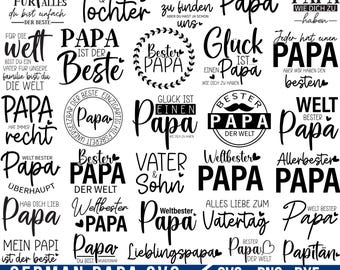 German Papa SVG Bundle: Father's Day Svg, Die Beste Papa Svg, Father's Day gift, Family Svg, Plotter File Svg, For Cricut (Digital Download)