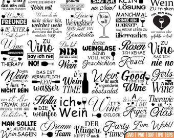 Duitse wijn Sayings SVG-bundel: Oktoberfest Svg, Wine o Clock Svg, Alcohol Svg, Coaster Sayings, Duitse Aperol Svg, wijn Svg, bier voor Cricut