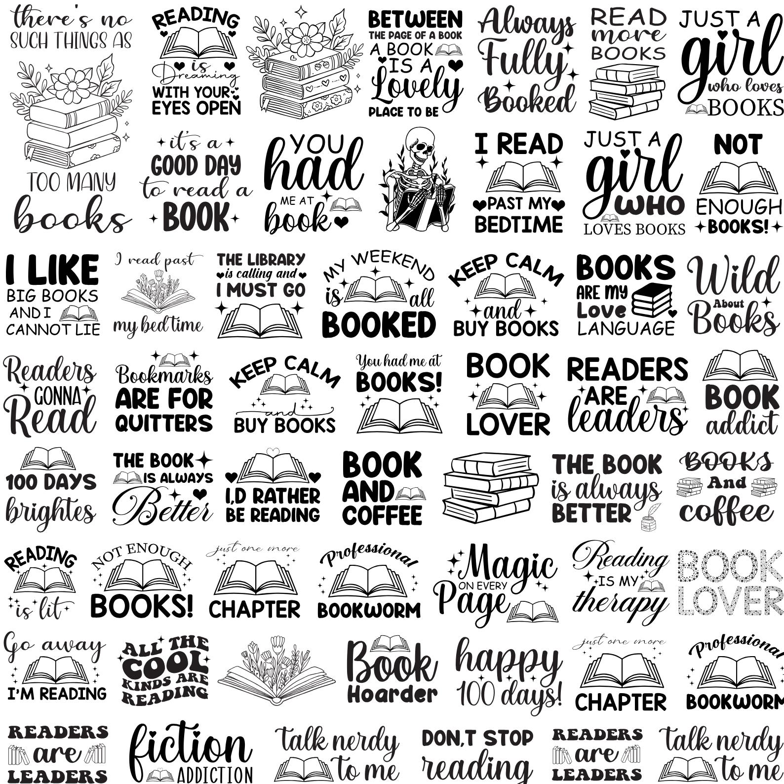 Reading SVG PNG Bundle: Book Lover Designs, Book Lovers Svg, Floral ...