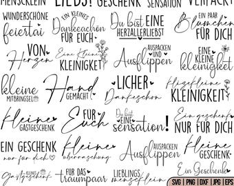 German Sayings SVG Bundle: Motivational Quotes, Cricut Cut Files