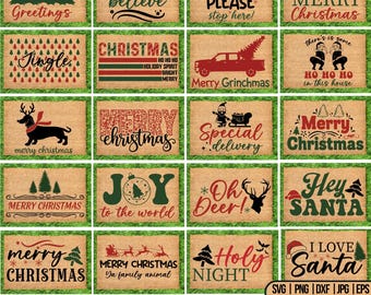 Christmas Doormat SVG Bundle, Christmas Welcome Sign Svg, Xmas Welcome Sign Svg, Mat Quotes, Holiday Doormat Svg, Santa Doormat, For Cricut