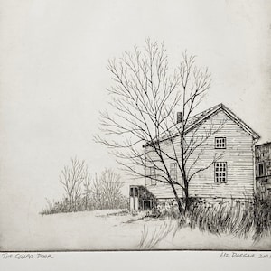 Cellar Door Intaglio etching print image 1