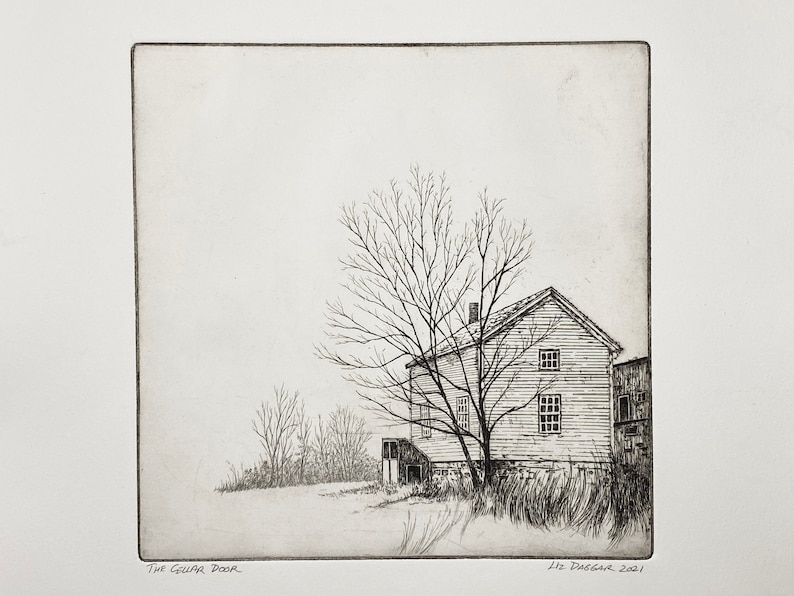 Cellar Door Intaglio etching print image 1