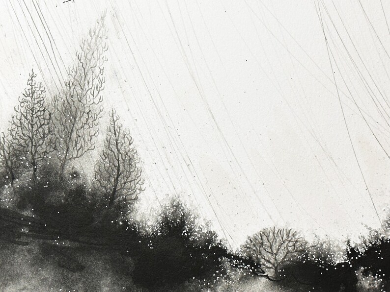 A Gentle Sweep Ink painting on panel image 5