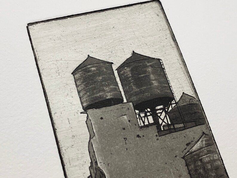 Towers of NoHo Intaglio print image 4