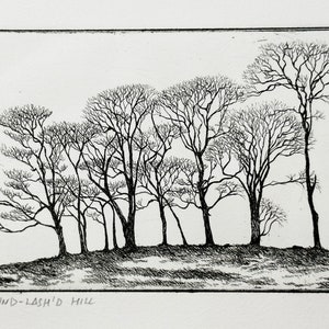 A Wind-lash'd Hill Intaglio print image 4