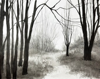 Between the Fields | Ink on paper