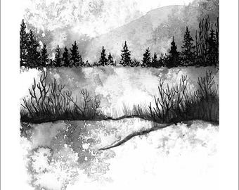 Cold Blooms | Ink on paper