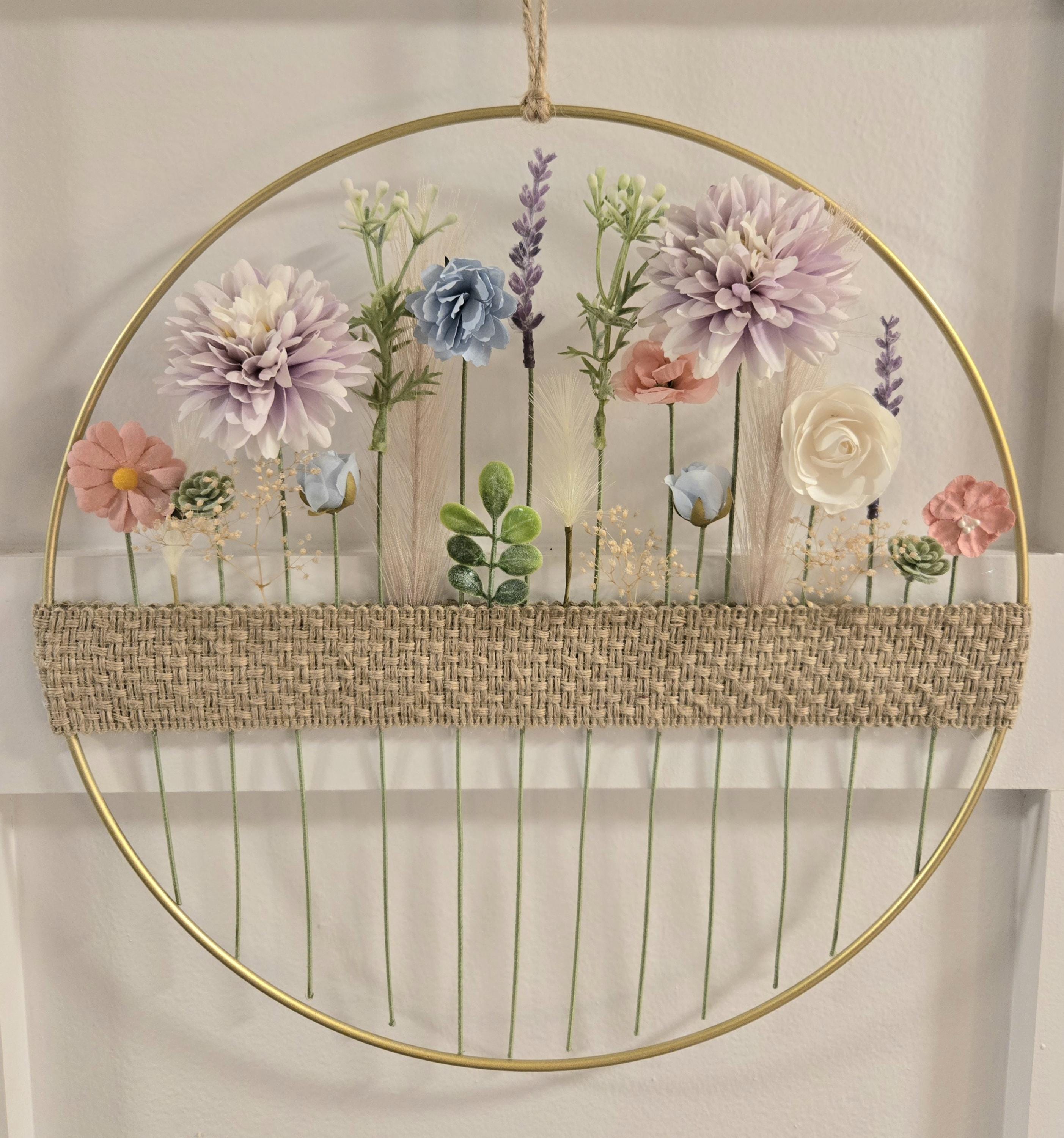 Bloom Hoop Flower Wall Hanging