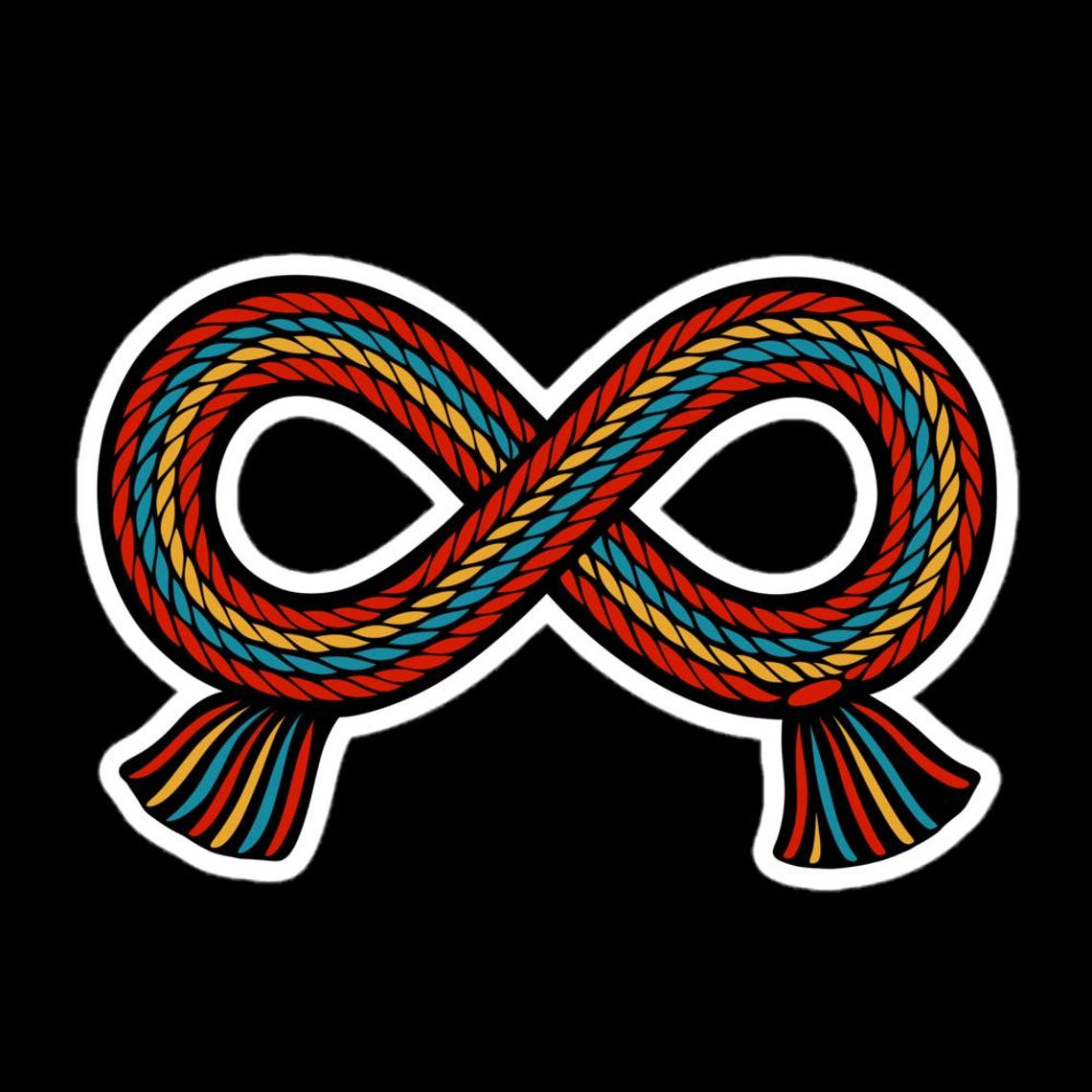 Metis Infinity Sign Métis Sash Sticker: Infinity Flag, Indigenous Art - Etsy