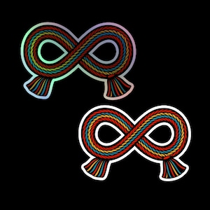 Métis Sash Sticker | Infinity Flag | Indigenous Art