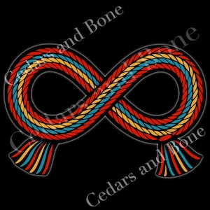 Métis Sash Infinity Symbol Digital Download | Métis Indigenous Illustration | PNG | PDF | JPEG