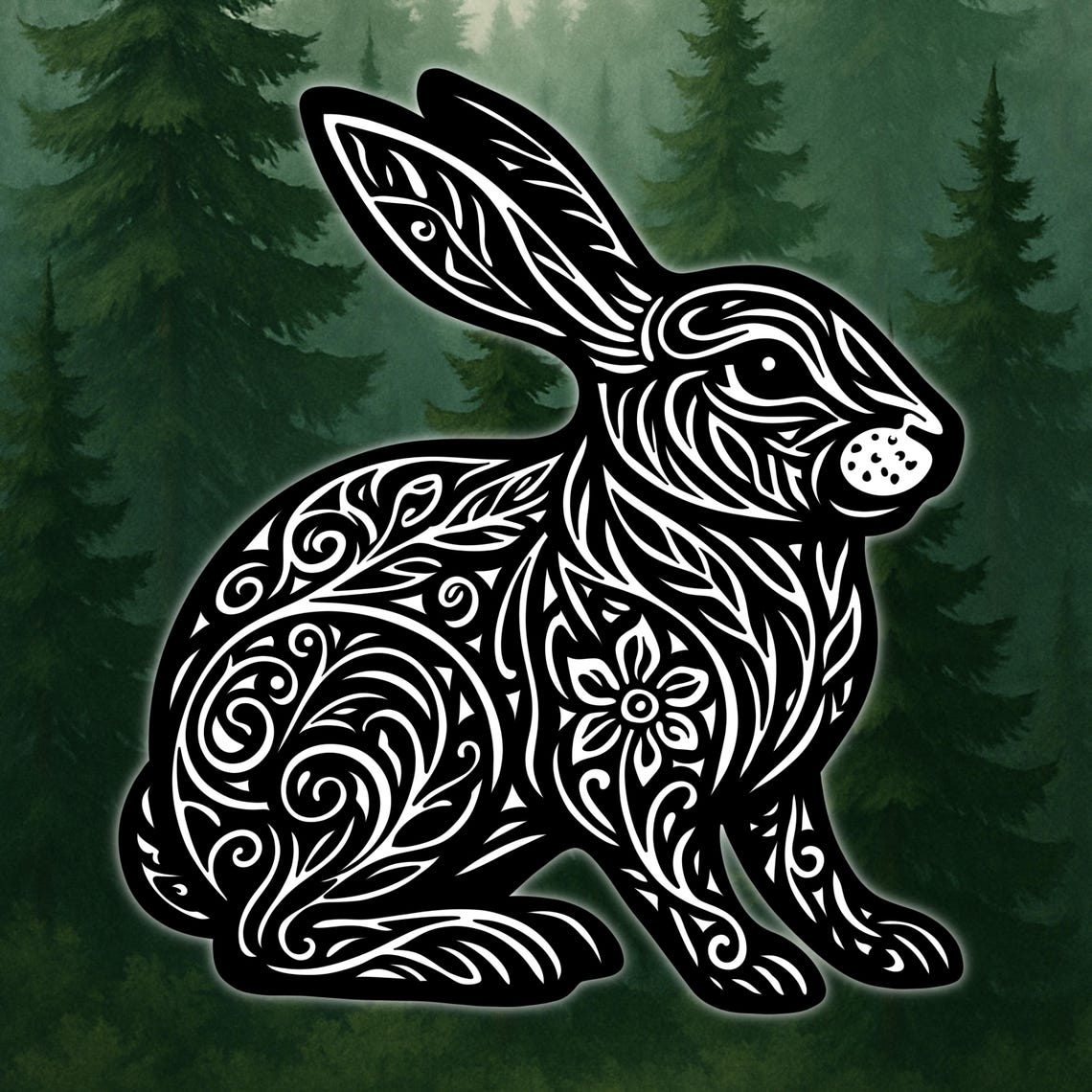 Indigenous Rabbit Vinyl Sticker | Métis Art | Water Bottle and Journal ...