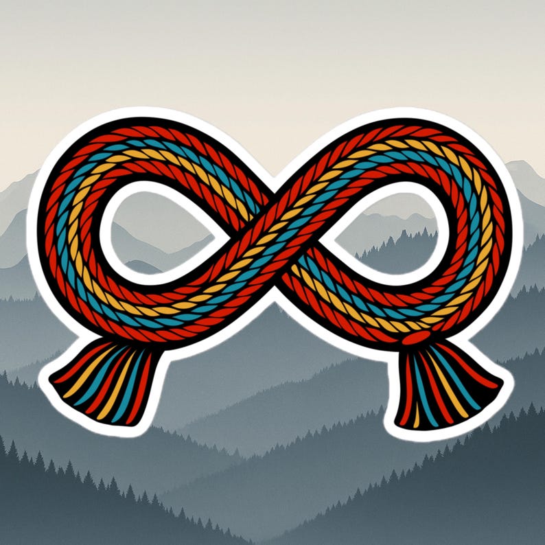 Métis Sash Sticker: Infinity Flag, Indigenous Art - Etsy