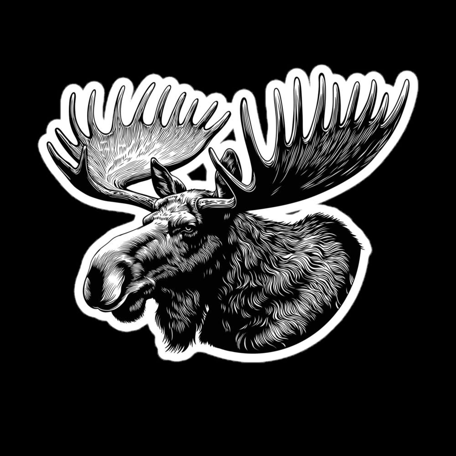 Indigenous Moose Vinyl Sticker | Métis Art | Water Bottle and Journal ...