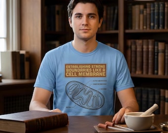 Vintage Mitochondria Diagram T-Shirt - Lab Geek Humor Tee for Biology Geeks