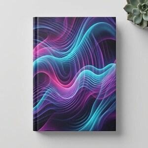 Abstract Soundscape Hardcover Journal: ASMR Study Routine Notebook, Sensory Flow State Productivity Planner, Matte Finish Daily Diary