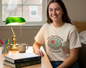 Microbiology Humor T-Shirt: Colorful Petri Dish Bacteria Graphic Tee for Science Teachers and Biology Students