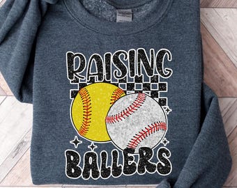 Baseball Mom Gift, Retro Busy raising ballers Baseball T shirt, baseball mom apparel Gift for wife, Gift for Her sweatshirt