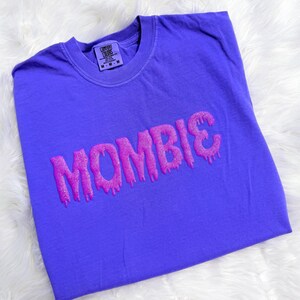 Comfort Colors®Puff Mombie Halloween Sweatshirt, Womens Spooky tshirt,Mothers Halloween Tee,Custom Puff Halloween Mom Cool Halloween Shirt