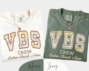 Camiseta personalizada Comfort Colors® para iglesia, camiseta para escuela bíblica de vacaciones, camiseta para el amante de Jesús, cruz con versículo bíblico religioso