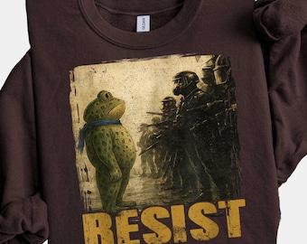 Portland Frog Resist Protest Shirt, Anti-ICE Shirt, Portland Frog Sweatshirt, Protest Shirt, Anti Establishment, Deportation Resistance Tee