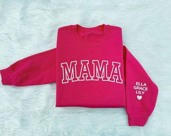 Puff Sweatshirt, Hot pink Mom, Mama Sweatshirt, Mothers Day Gift, Cool Mom, First Mothers Day Gift, Mom Life Shirt, New Mom Gift