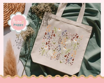 Ackerblüten | Wildblumen Markttasche
