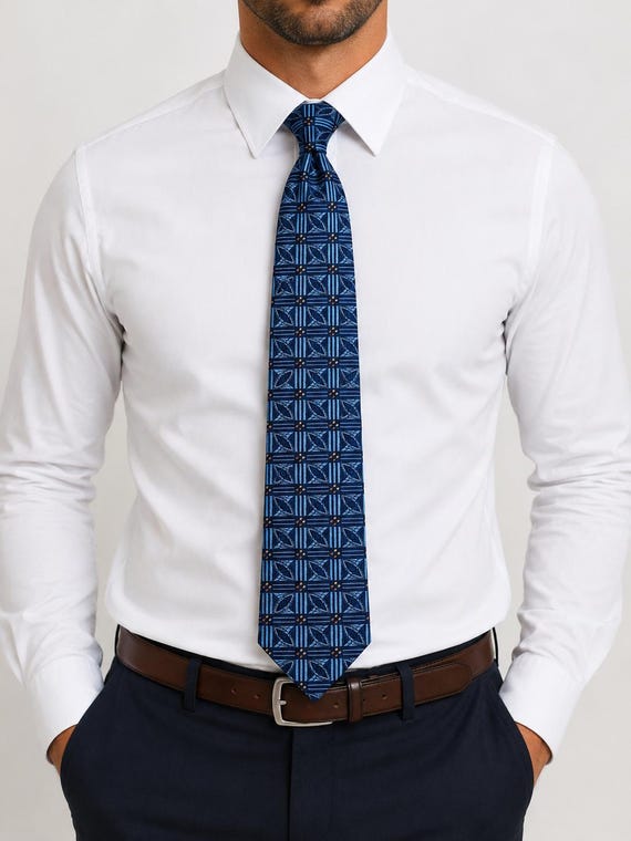 Robert Talbott Silk Geometric Tie for Nordstrom, Made in USA Necktie
