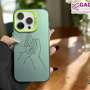 Custodia per telefono minimalista / Cover con motivo a mani unico / Custodia per cellulare radiosa / Custodia per dispositivo affascinante / Custodia per gadget alla moda