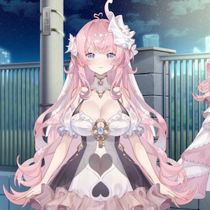 Live2D Model Girl | Fully Rigged | High Quality Anime Girl, Pink-haired Girl | Premade Vtuber Model | Ready to use | Vtuber Assets