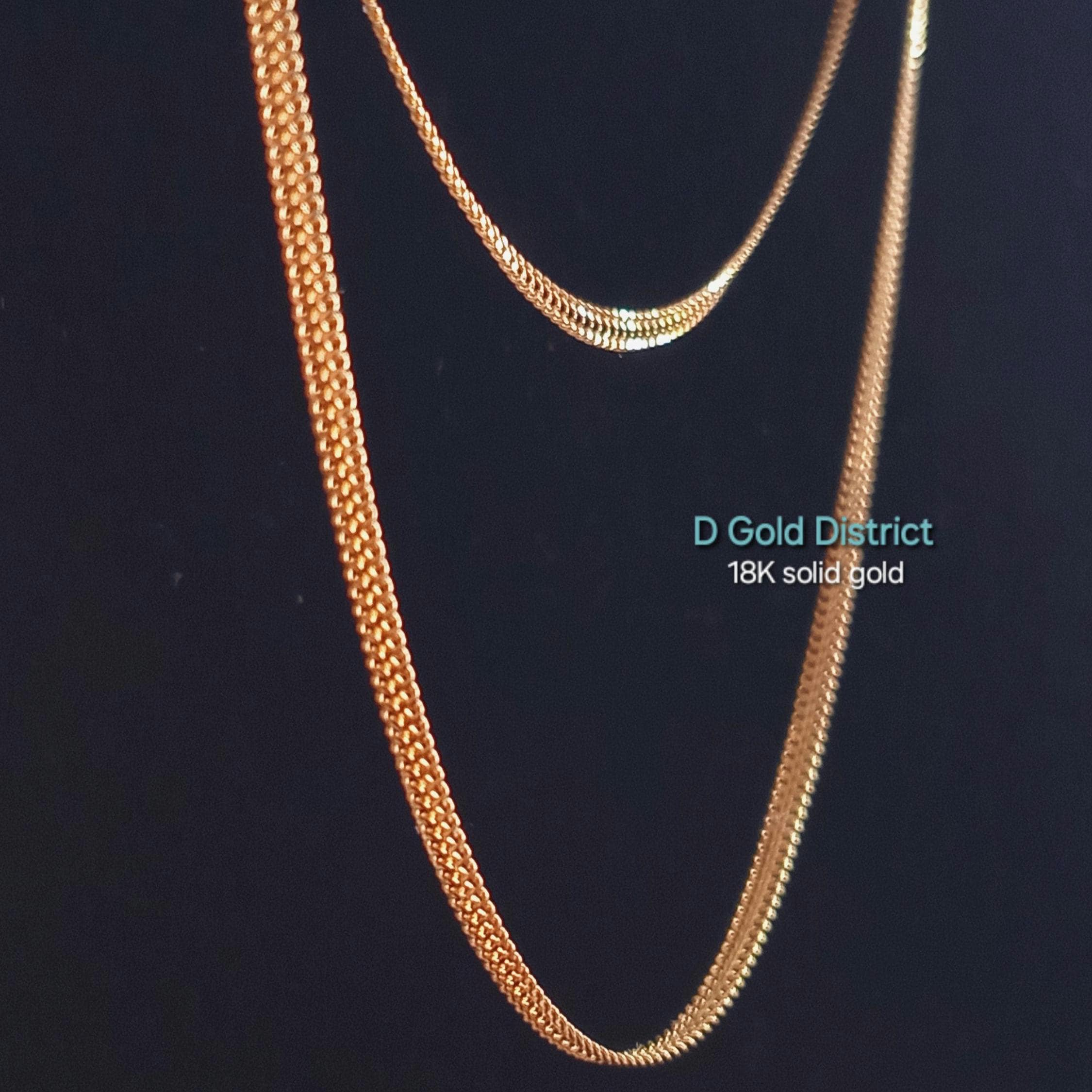 18K Solid Gold Chain, Sedusa Chain, Necklace, Bracelet, Modern 