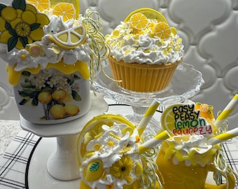 Whimsical lemon fake bake
