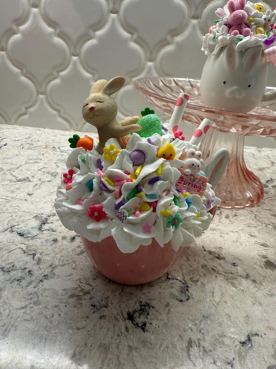 Whimsical Easter Fake Bake Ceramic Mini Mug