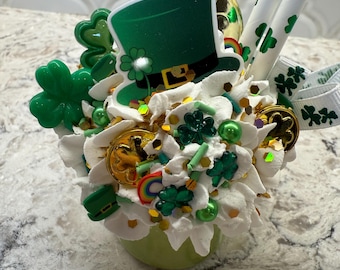 Whimsical St Patrick's Day Ceramic Mini Mug Fake Bake Drink Decor