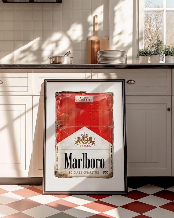 Vintage Marlboro Poster Print: Retro Tobacco Ad (Digital Download)