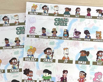 Ficha de personaje de '¿Quién es quién?' con temática de Craig of the Creek Descargar PDF / Imprimir en casa