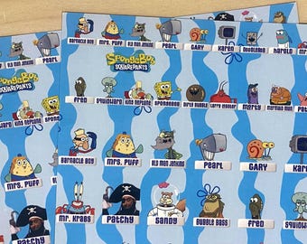 Ficha de personajes de "¿Quién es quién?" de Bob Esponja (PDF, descargable/imprimible)