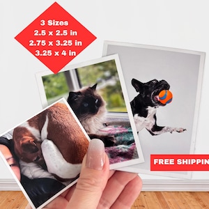 Magnets photo personnalisés - 3 tailles au choix | Cadeau pour couple | Cadeau des Fêtes | Cadeau d'anniversaire | Aimants pour réfrigérateur personnalisés | Idées cadeaux