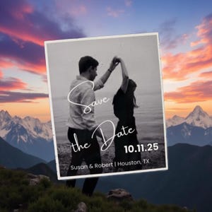 Aimants "Retenez cette date" personnalisés | Faire-part de mariage personnalisé avec code QR | Cartes RSVP uniques | Annonces de fiançailles et d'événements spéciaux