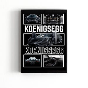 Koenigsegg Regera Poster| Digital Download | Hyper Car Poster | Super Car Print | American Muscle Car Art |Home Decor| Wall Decor|Car Poster