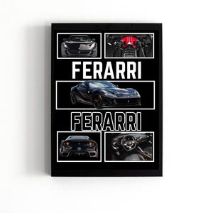 Ferrari 812 Poster | Digital Download |Hyper Car Poster | Super Car Print | American Muscle Car Art | Home Decor | Wall Decor |Car Poster