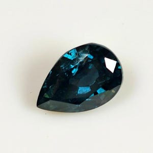 1.25 Dark Teal Sapphire - Pear Tanzanian Gemstone