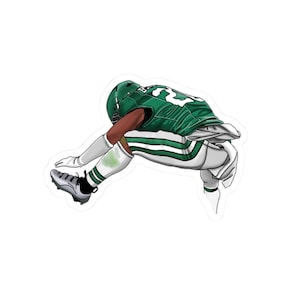 Saquon Hurdle Moment Aufkleber: Glossy Philly Football Kunst