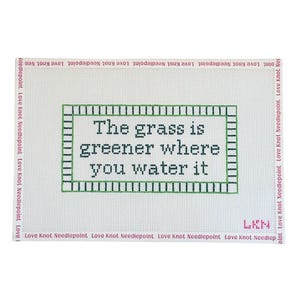The Grass is Greener Needlepoint Canvas