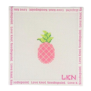 Mini Pink Pineapple Needlepoint Canvas