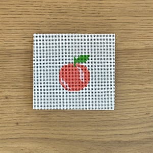 Mini Peach Needlepoint Canvas