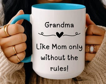Grappige oma koffiemok nieuwe oma cadeau verjaardag dag oma moeder oma beker Valentijnsdag moeders kleinkinderen zijn dol op meme Grammy Cup voor haar